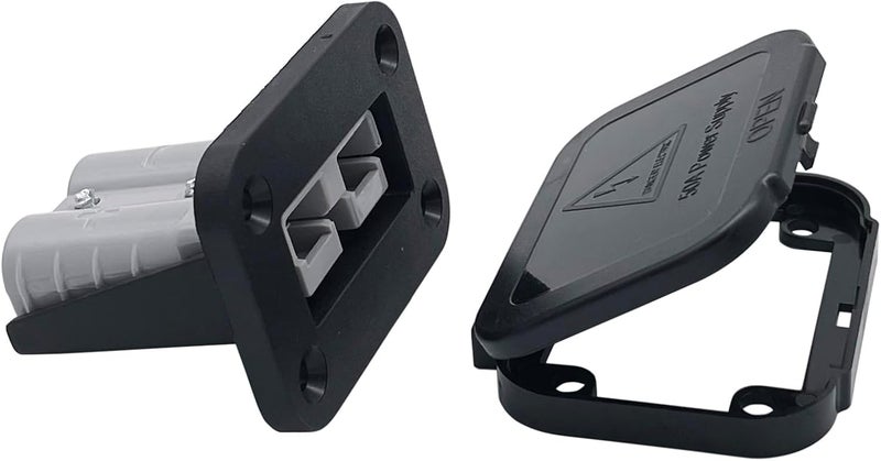 JooFn 50A Plug Mounting Panel for Anderson SB50 Series Connectors Flush Mount Recessed Plate (Gray-1pc) - Image 2